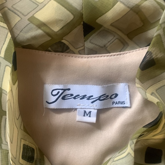 Summer V-Neck Halter Top Olive Green with Liner and Sash Tie -Medium - Picture 6 of 15